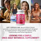 Black Cohosh 9,600mg* – Hormonal Balance Support with Wild Yam, Red Clover, Ashwagandha, Chasteberry & More – 150 Capsules
