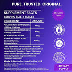 Powerful Sleep Support – Valerian Root, Ashwagandha, Melatonin & Botanical Terpenes – Fast-Acting Soft Chewable Tablets – Botanical Berry Flavor – 30ct