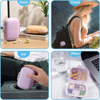 4 Pack Pill Organizer - Travel Pill Box with Label, 8 Compartment Daily Pill Case for Pocket Purse, Medicine Case, Waterproof Portable Pill Supplement Case, Travel Pill Container to Hold Vitamin