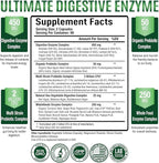 Purely Optimal Digestive Enzymes for Women and Men – Multi-Enzyme Supplement for Bloating Relief, Digestion and Heavy Meal Support – with Probiotics and Prebiotics for Gut Health – 180 Capsules