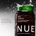 The Nue Co. Skin Hydrator Supplement - Daily Skin Support with Hydrolyzed Collagen, Aloe & Hyaluronic Acid - Gluten Free Supplement for Radiance and Hydration Support | 30 Capsules