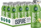 Isopure Zero Carb 32g Clear Protein Ready-to-Drink, Whey Protein Isolate, Apple Melon,12 Pack (Packaging May Vary)