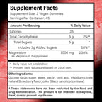 Magnesium Glycinate Gummies, 1000 mg - Magnesium Supplement to Support Relaxation, Heart Health - Chewable Calm Magnesio Gummies for Adults, Glicinato De Magnesio - Strawberry Flavor - Pack of 3