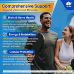 Methylated Multivitamin for Men & Women Gummies + Greens & Mushroom Blend, Methylfolate & B12, TMG, Choline, Daily Vitamin A, C, D3K2, E, B Complex, Coq10, ALA for Overall Wellness, Sugar Free, 60 Cts