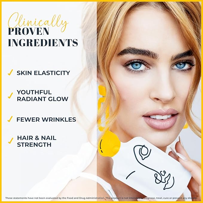 LEMON & CO. Liquid Collagen for Women | Collagen Water Mix with 5000mg Marine Collagen Peptides, Organic Lemons & Vitamin C | Daily Elixir for Skin, Nails, Hair, Gut | No Preservatives, No Sugar