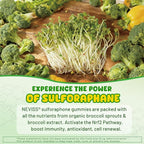 Liposomal Sulforaphane Gummies from Organic Broccoli Sprouts with Superfood, Beta Glucans, Myrosinase, White Mustard For Kids 4+ & Adults Immune, Cell Health, Antioxidants, Vegan, Sugar Free, 120cts
