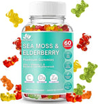 BIO VITALICA Irish Sea Moss Gummies with Elderberry – USA Made Vegan Gummies with Vitamin C, D & Zinc – Immune Support Supplement with Bladderwrack & Burdock Root for Adults & Kids – 60 Count