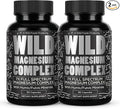 Wild Magnesium Complex for Women & Men – 7 Magnesium Forms in One: Glycinate, Citrate, Malate & More – High-Absorption Magnesio Complex with Fulvic Mineral Blend – 90 Capsules, 450 mg (Pack of 2)