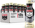 Muscle Milk Pro Advanced Nutrition Protein Shake, Intense Vanilla, 14 Fl Oz Bottle, 12 Pack, 40g Protein, 1g Sugar, 16 Vitamins & Minerals, 6g Fiber, Workout Recovery, Packaging May Vary