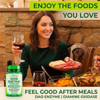 DAO Enzyme (Diamine Oxidase) - Digestive Enzymes for Women & Men - 30,000 HDU - Gut Health Supplements - Digestive Health Histamine Support - Enzymes for Digestion - 60 Capsules
