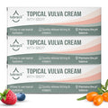 Topical Vulva Cream - Daily Feminine Care Moisturizer Helping with Vaginal Dryness, Burning, Itching, Lubrication & Comfort for Women Estrogen Free, Non-GMO. Omega-7, Vitamin E - 1.76 Fl Oz, 3 Pack