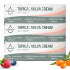 Topical Vulva Cream - Daily Feminine Care Moisturizer Helping with Vaginal Dryness, Burning, Itching, Lubrication & Comfort for Women Estrogen Free, Non-GMO. Omega-7, Vitamin E - 1.76 Fl Oz, 3 Pack