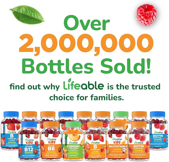 Lifeable Cranberry Gummies for Kids | Great Tasting Cranberry Supplement | for Urinary Tract Health, Bladder & Digestive Support | Vegan and Non GMO Cranberries | 60 Count