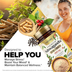 Built by Nature Ashwagandha 2100mg Extra Strength Stress Relief & Mood Support with Black Pepper Extract for Max Absorption - Non-GMO, Vegan, Gluten-Free - 60 Capsules