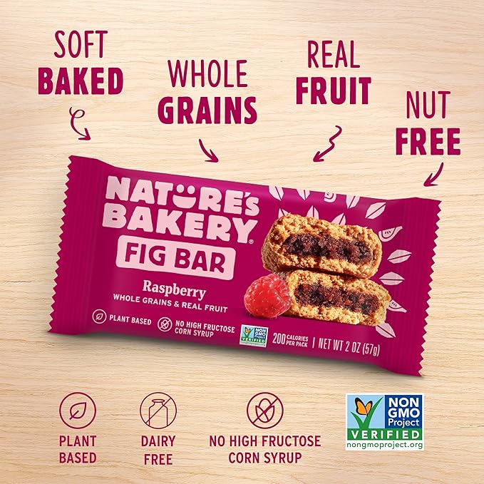 Nature's Bakery Raspberry Fig Bars, 2 Oz, 6 Ct
