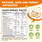 Magnesium Glycinate Gummies for Kids, Brain Supplement for Memory and Focus with Phosphatidylserine, L-Theanine, Zinc for Kids & Adults Sleep Cognition Calm, Strawberry & Banana Flavor 120ct