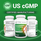 Dr. Berg Glucosamine Chondroitin MSM Turmeric & Boswellia - Advanced Joint Support Supplement with 1500 mg Glucosamine Sulfate - Includes 120 Capsules