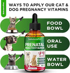 Dog Prenatal Vitamins for Moms During Lactating – Prenatal Vitamins for Dogs & Cats of All Breeds to Care for Pet Development – Multivitamin for Cats – 2 Oz – Herbal Supplement for Pets
