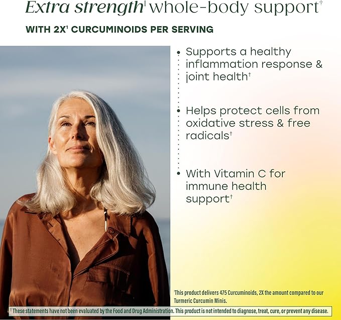MegaFood Whole Body Turmeric Curcumin Supplement - Turmeric Supplement With Black Pepper & Vitamin C - 475 mg Curcuminoids Per Serving - Antioxidant & Immune Support - Vegan - 120 Tablets, 60 Servings