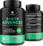 5 HTP Supplement for Mood Support - Made in USA - Natural Manganese & L-tryptophan Capsules - 5-HTP Booster for Men & Women - Proprietary Formula for Mood and Relaxation - 60 Vegan Capsules