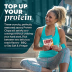 Myprotein Crunchy Protein Chips Barbecue (6 x 37g Packs), 14g High Protein Snacks, Ready-to-Eat Chips, 120 Calories Per Serving, Post Workout Crisps Treat