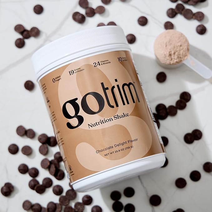 GoTrim Chocolate Protein Shakes Ready to Drink – High Protein, High Fiber, Meal Replacement, No Added Sugar, Gluten-Free, 14 Servings – Perfect for Weight Loss, Muscle Building, and Busy Lifestyles