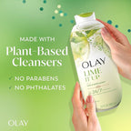 Olay Body Wash for Women, 24/7 Skin-Loving Freshness, Miami Mocktails, Plant Based Cleansers, Vitamin B3 & Antioxidant Blend, For All Skin Types, Lime It Up with Lime & Bergamot Scent, 22 fl oz