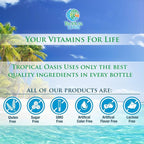 Tropical Oasis Joint Complete Premium - Liquid Joint Supplement with Liquid Glucosamine Sulfate, Chondroitin, MSM & Hyaluronic Acid - 96% Max Absorption– 32oz, 32 serv, 33484