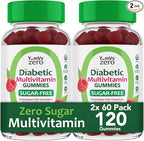 YUM-V'S Multivitamin for Women & Men – Sugar Free Multivitamin Gummies – Zero Sugar Gummy with Chromium, Thiamine & Magnesium – Keto-Friendly Daily Vitamin Gummy – Raspberry (60 Count (Pack of 2))