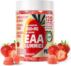 Pets Purest EAA Gummies 120 Gummies (Strawberry), Essential Amino Acids - All 9 Essential Aminos (EAA) and All Branched-Chain Aminos (BCAAs), Non-GMO, Gluten Free, Vegetarian Friendly