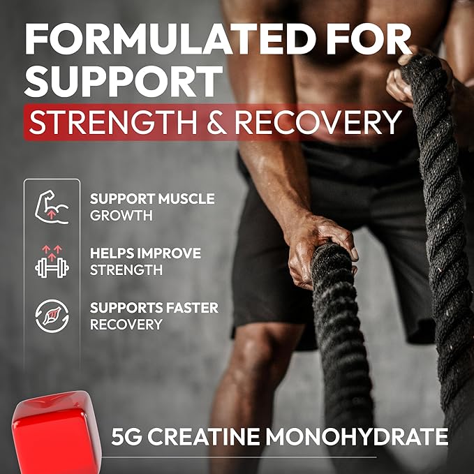 Creatine HCL for Adults 120 Gummies 6200mg - HCL Creatine Advanced Complex with L-Taurine + Vitamin B12 for Men & Women Muscle Strength & Builder, Energy Boost, Pre-Workout & Recovery Supplement