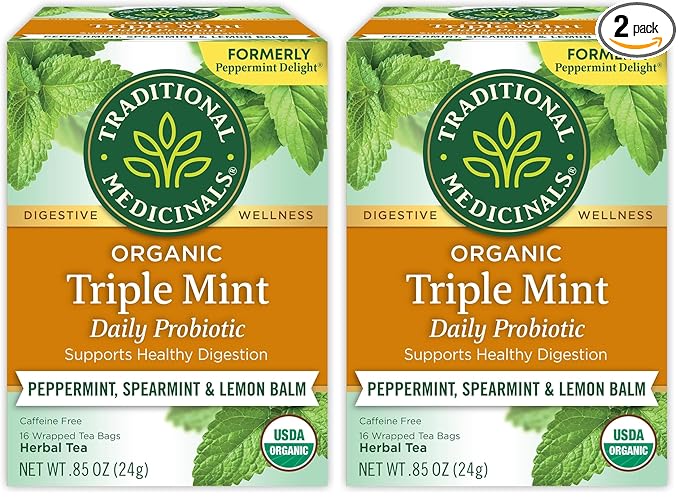 Traditional Medicinals Tea, Organic Rose Hips & Hibiscus - Supports Everyday Wellness - Kosher, Non-GMO, Caffeine-Free - 16 Tea Bags (Pack of 2)