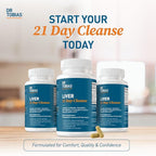 Dr. Tobias Liver 21 Day Cleanse - Herbal Liver Detox Cleanse with Milk Thistle Dandelion Root & Artichoke Extract | Supports Liver Health & Digestion (63 Vegetarian Capsules (Pack of 1))