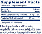 Life Extension Mega L-Ergothioneine, Healthy Aging Amino Acid, antioxidant, Powerful 25 mg dose, L-ergothioneine, Gluten-Free, Non-GMO, Vegetarian, 30 Capsules