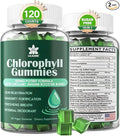 Chlorophyll Gummies - Super Green with Wheat Grass, Sea Moss, Unfiltered ACV & Elderberry, Echinacea, Zinc Complex & Vitamin D3, C, E, B12 for Natural Deodorant, Immune & Digestion Support, Pack of 2