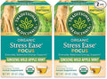 Traditional Medicinals Organic,Stress Ease Focus,Ginseng Wild Apple Mint Tea - Balanced Energy Support & Adaptogens - Kosher,Non-GMO,Caffeine-Free,Compostable - 16 Tea Bags,(Pack of 2)