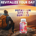 Potassium Citrate Gummies 2000mg, High Potency Electrolyte Gummies, Potassium Supplement with Magnesium glycinate, Zinc, Vitamin C D3 K2, for Electrolyte Balance, Leg Cramps, Muscle Support, 60 Chews