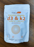 Daiasns Vitamin D3 K2 10000iu Supports Muscle & Brain Health -High-Potency D3 K2 Supplement Helps in Immune and Cardiovascular Support - 120 Softgels