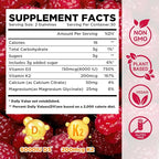 Aromlife Vitamin D3 K2 Gummies for Bone Teeth, 6000IU D3 + 200mcg K2 Per Serving High Absorption Vitamin Gummies with Calcium & Magnesium for Women Men, 60 Count Raspberry Flavor Vegan Gluten-Free