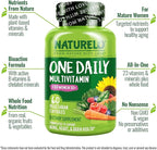 NATURELO One Daily Multivitamin for Women 50+ (Iron Free) - Menopause Support for Women Over 50 - Whole Food Supplement - Non-GMO - No Soy - 60 Capsules - 2 Month Supply