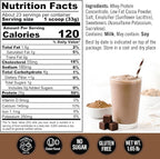 Dark Chocolate Whey Protein Powder. 25g Protein Shake for Post Workout Recovery, Smoothie & Baking. Gluten & Sugar Free, Highly Kosher, With Amino Acids (5.5g BCAA, 2.7g Leucine), 1.65lbs, 23 Servings