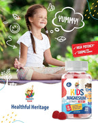Sugar-Free Magnesium Gummies for Kids & Teens - 500mg Calm Magnesium Citrate - Chewable Magnesium Gummy Supplement for Sleep, Mood & Muscle Support - Citrato de Magnesio para Niños - 30 Days Supply