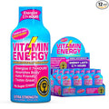Vitamin Energy Vitamin D Extra Strength Energy Shot Mixed Berry 12 Pack, 260mg Natural Caffeine, B-Complex, Vitamin D, Wellness Support, Keto, Zero Sugar, Gluten-Free Vegan Kosher, 1.93 fl oz