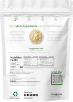 Micro Ingredients North American Grown, Pea Protein Powder, 5 Pounds | Plant Based, Unflavored | Complete Vegan Protein Source with BCAAs & EAAs – 27g Serving | Non-GMO, Keto Friendly