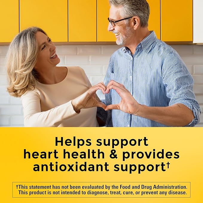 Nature Made CoQ10 100mg with Black Pepper Extract for Enhanced Nutrient Absorption, Dietary CoQ10 Supplement for Heart Health Support, 30 Softgels, 30 Day Supply