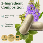 HERBAMAMA Vitex Berry Capsules – Natural Menopause Supplements* for Women – 1000mg Vitex Chasteberry Fruit per Serving for Menopause Support* – Vegan, Non-GMO – 50-Day Supply