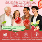 NATURE TARGET CoQ10 Gummies 200mg – High Absorption Coenzyme Q10 Supplements for Heart, Energy & Antioxidant with PQQ，Zinc & Ashwagandha, Strawberry Flavor, 90 Count