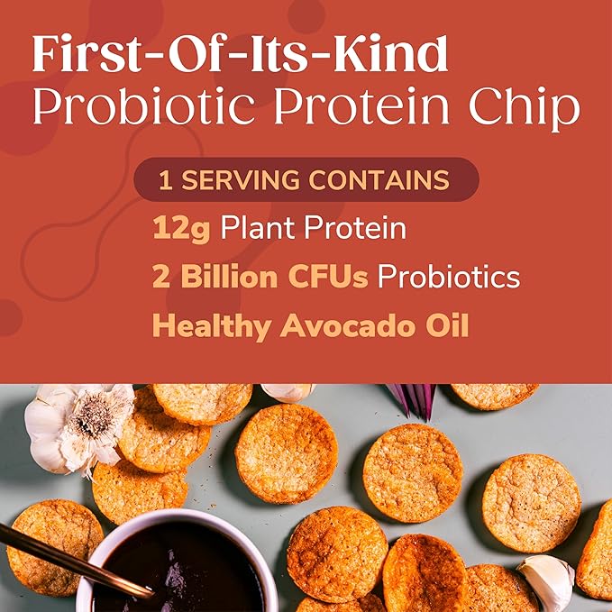 Wonderslim Protein Chips with Probiotics, BBQ | 12g Plant Protein, 170 Cal | High Protein Chips, Vegan, Gluten Free, Non-GMO | Made with Avocado Oil, No Seed Oils | 12 Pack