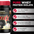 ALLMAX ISOFLEX Pure Whey Isolate Protein Powder - Gluten Free, Low Lactose, Sugar-Free - High-Protein, Clean, Keto-Friendly for Pre Post Workout Supplement for Women and Men | Birthday Cake, 2lb
