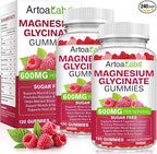 Magnesium Glycinate Gummies with L-Threonate,240 Count High Absorption Sugar Free Magnesium Potassium Supplement for Relaxation, Stress Relief, and Sleep Support for Adults & Kids